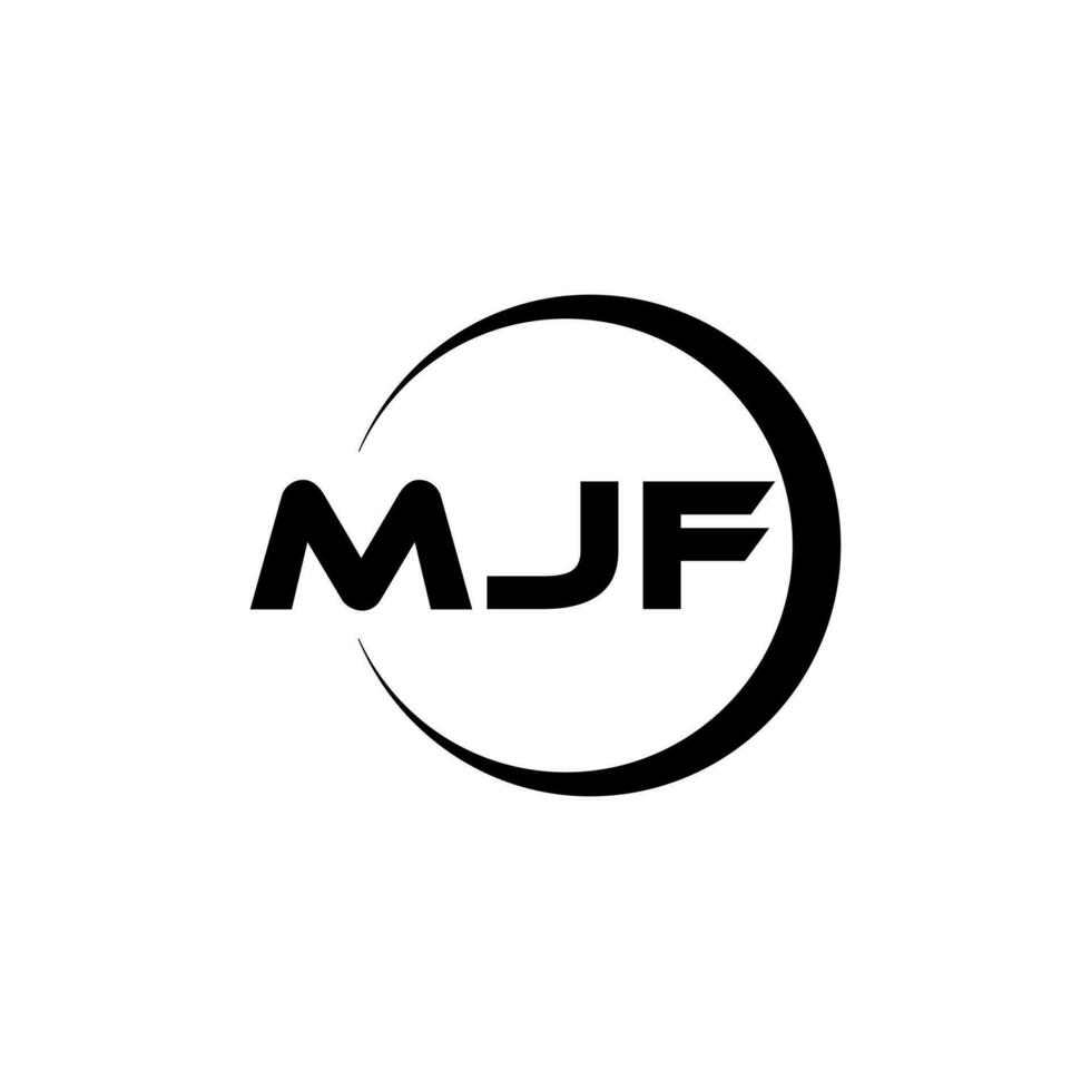 mjf letra logo diseño, inspiración para un único identidad. moderno elegancia y creativo diseño. filigrana tu éxito con el sorprendentes esta logo. vector