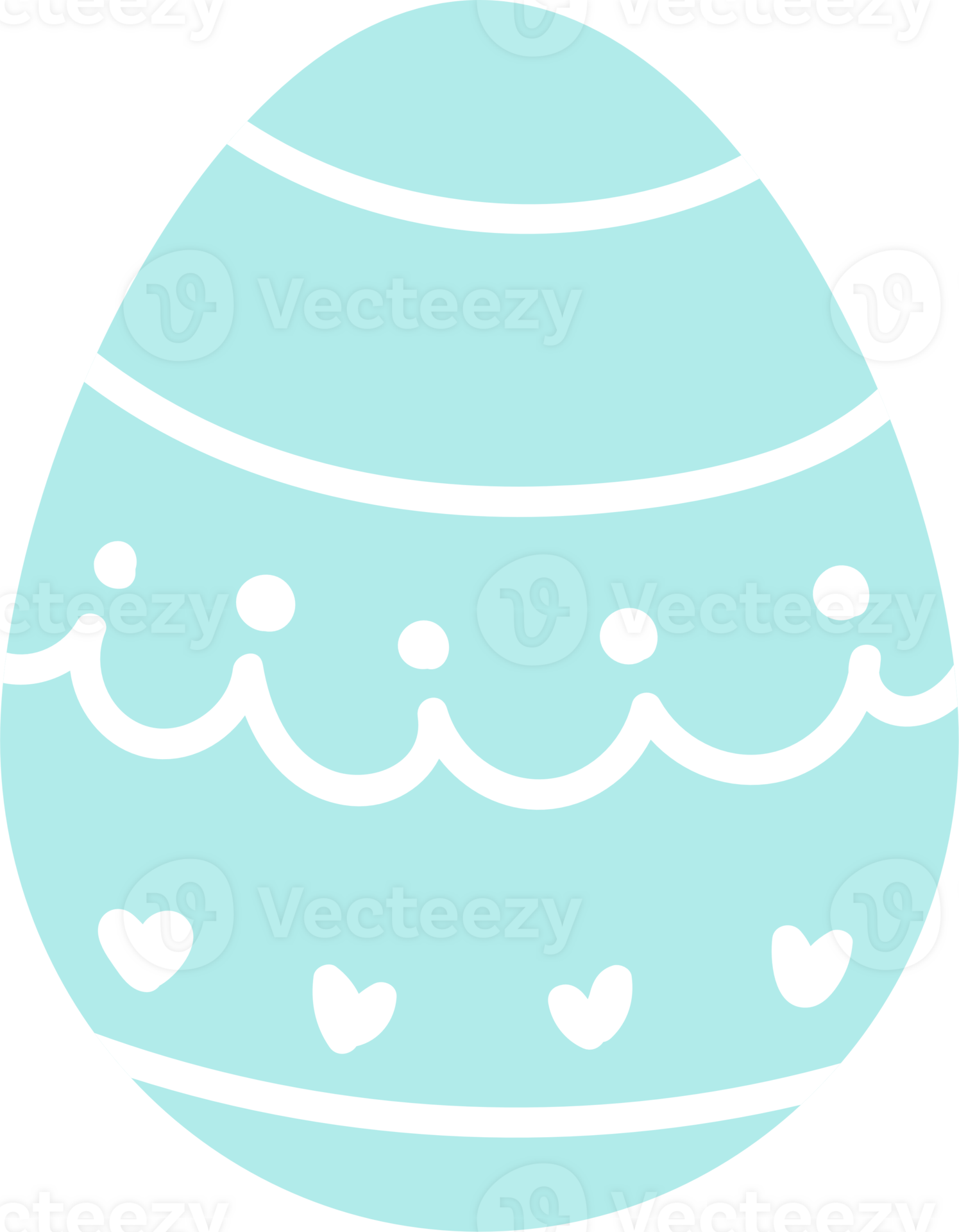 happy easter with easter egg blue color, flat png transparent element character design 35673865 PNG