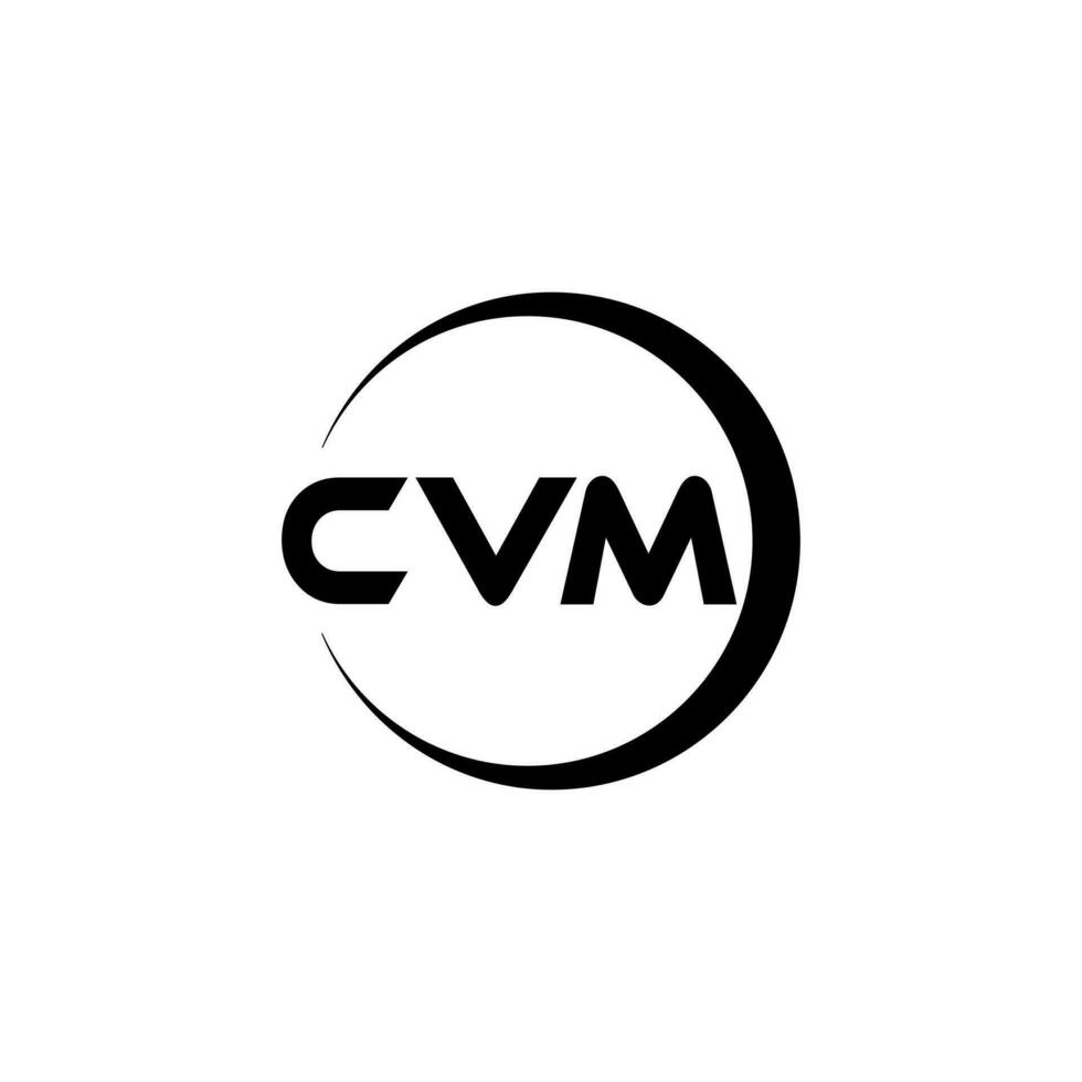 cvm letra logo diseño, inspiración para un único identidad. moderno elegancia y creativo diseño. filigrana tu éxito con el sorprendentes esta logo. vector