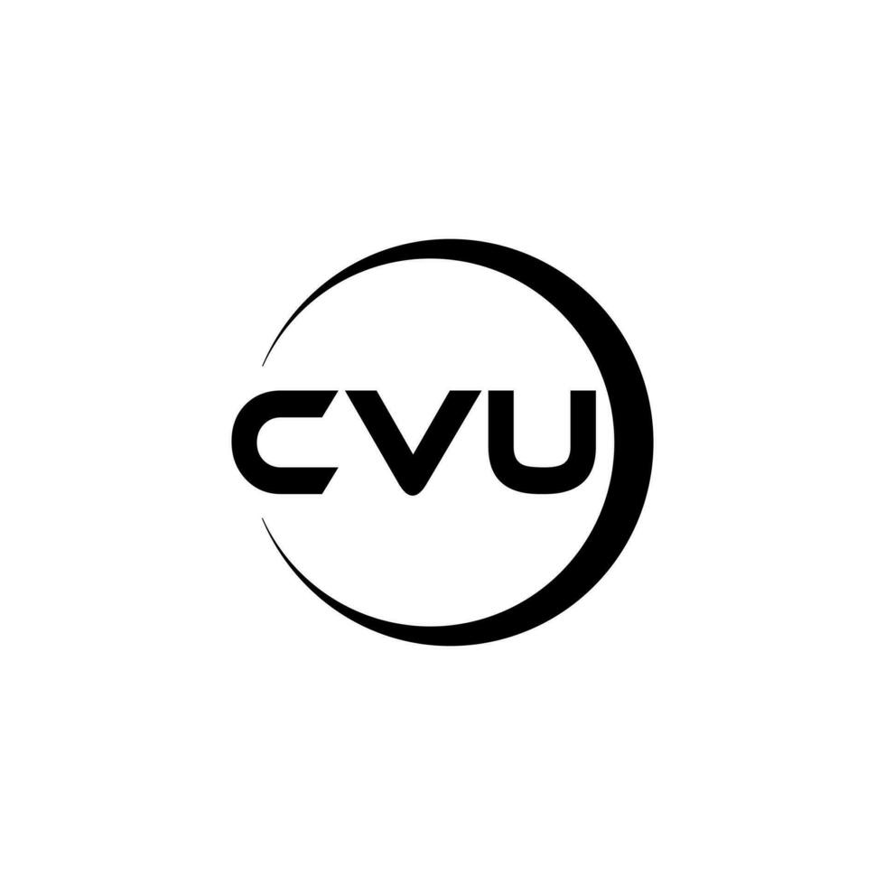 CVU letra logo diseño, inspiración para un único identidad. moderno elegancia y creativo diseño. filigrana tu éxito con el sorprendentes esta logo. vector