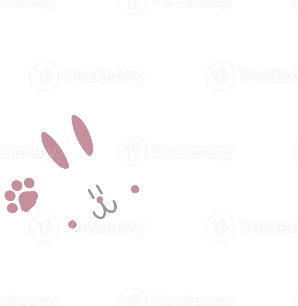 happy easter with somersault bunny rabbit, flat png transparent element character design