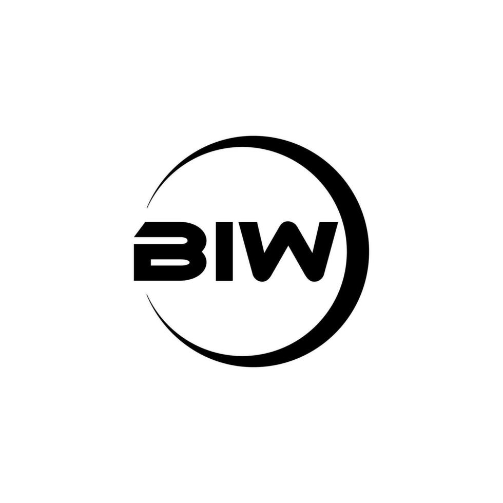 BIW Letter Logo Design, Inspiration for a Unique Identity. Modern Elegance and Creative Design. Watermark Your Success with the Striking this Logo. vector