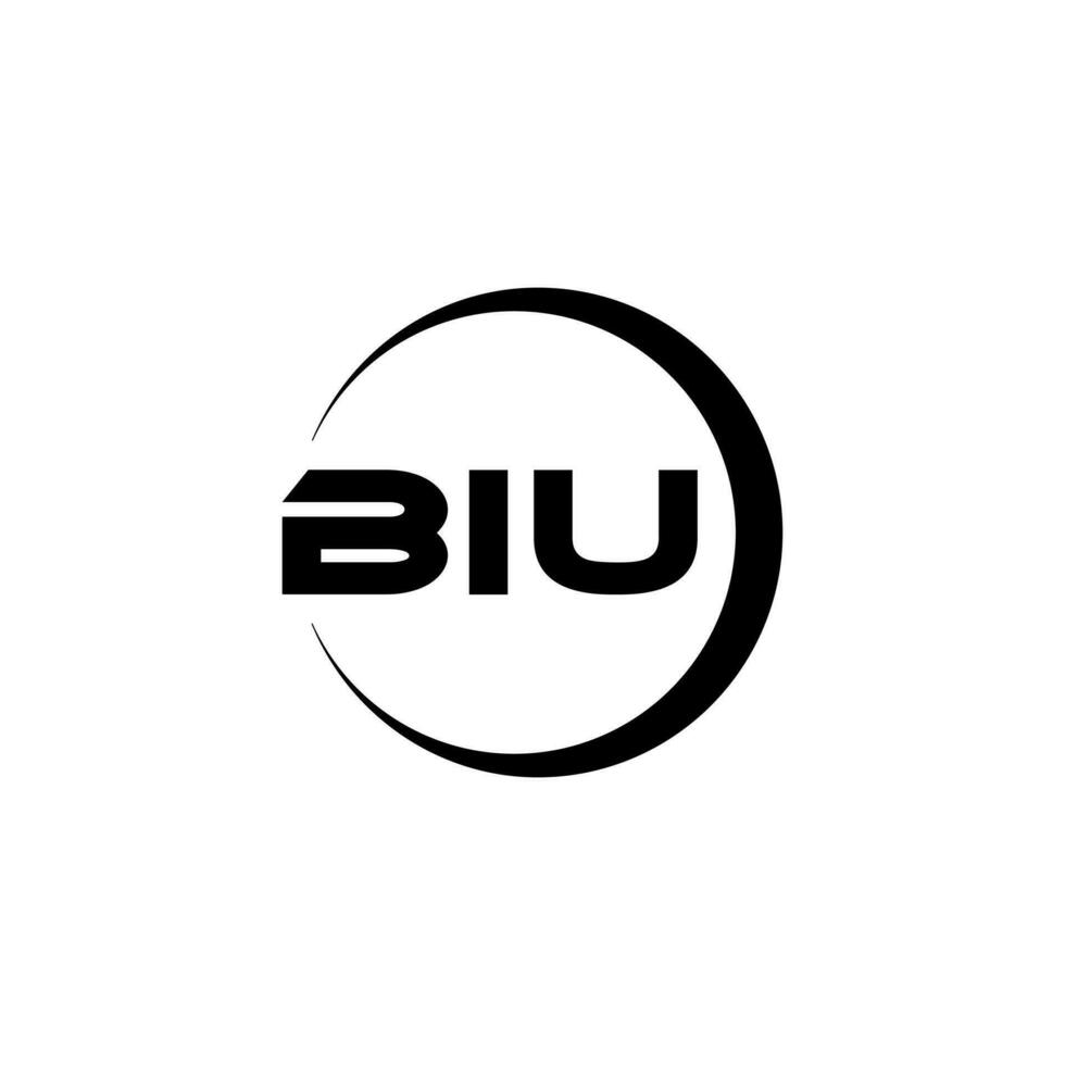 BIU Letter Logo Design, Inspiration for a Unique Identity. Modern Elegance and Creative Design. Watermark Your Success with the Striking this Logo. vector