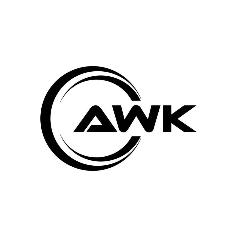 awk letra logo diseño, inspiración para un único identidad. moderno elegancia y creativo diseño. filigrana tu éxito con el sorprendentes esta logo. vector