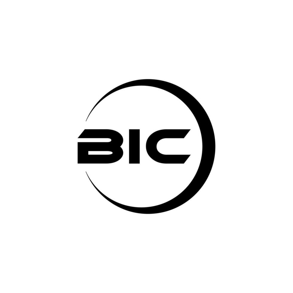 BIC Letter Logo Design, Inspiration for a Unique Identity. Modern Elegance and Creative Design. Watermark Your Success with the Striking this Logo. vector