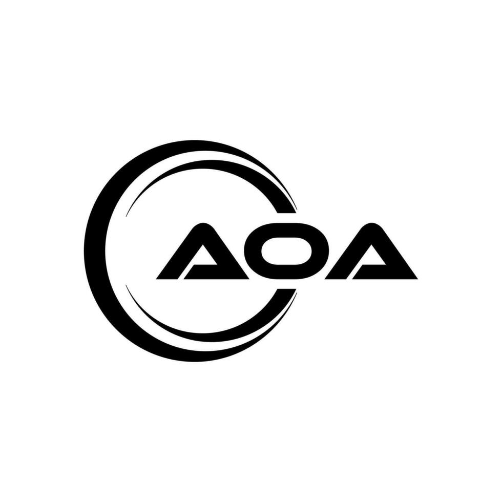 aoa letra logo diseño, inspiración para un único identidad. moderno elegancia y creativo diseño. filigrana tu éxito con el sorprendentes esta logo. vector