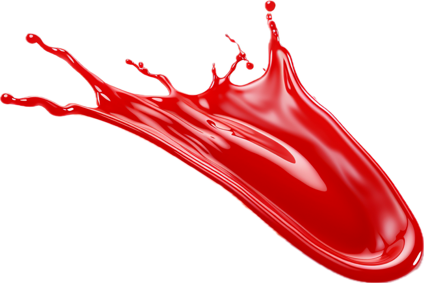 AI generated red ketchup splash png