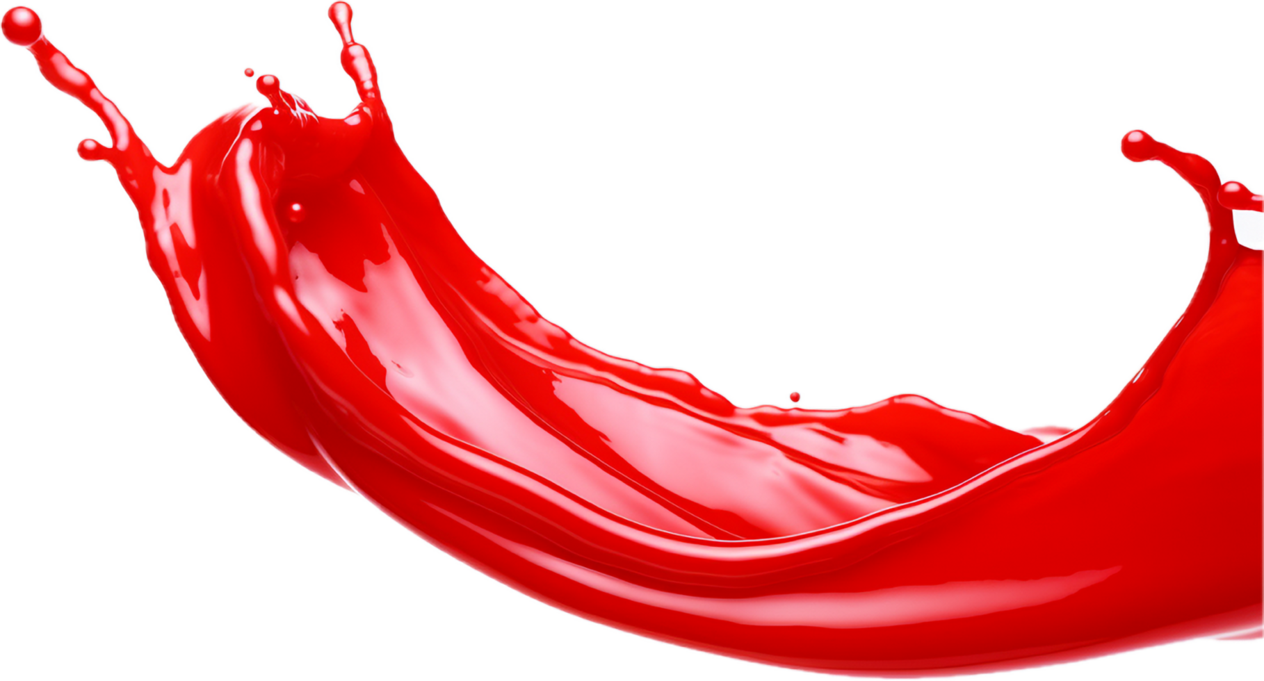 AI generated red ketchup splash png