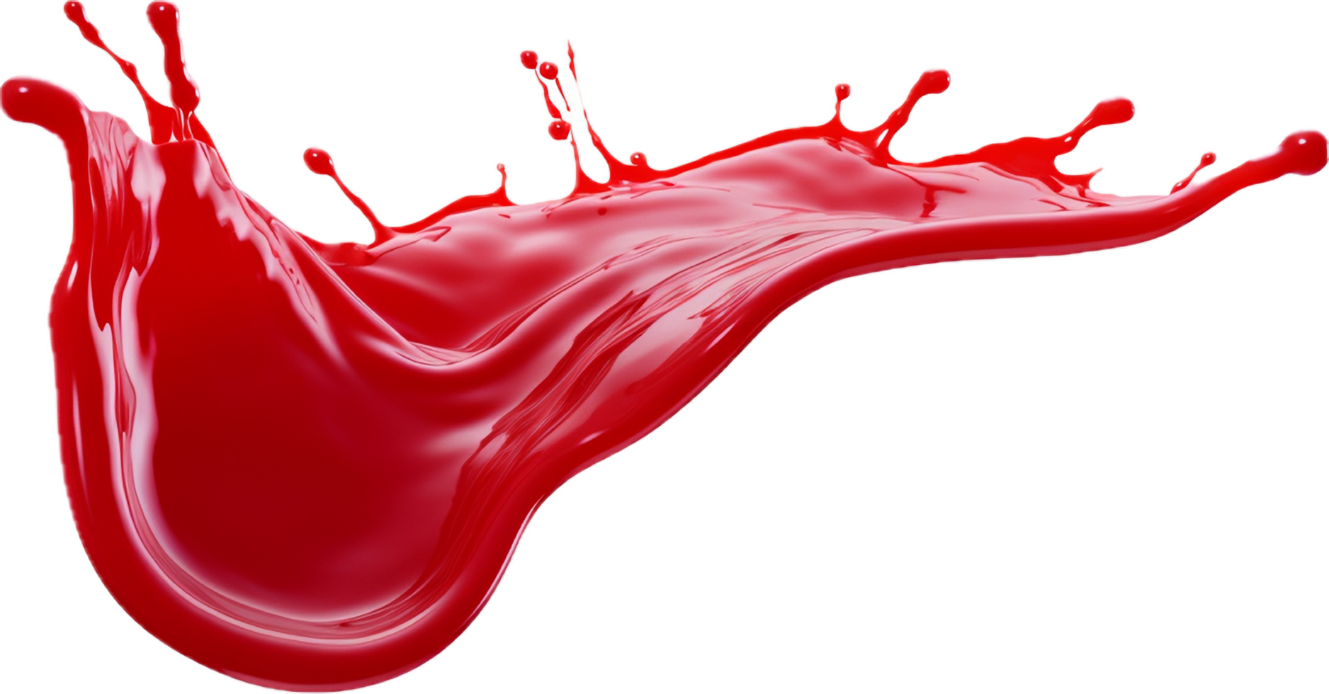 AI generated red ketchup splash png