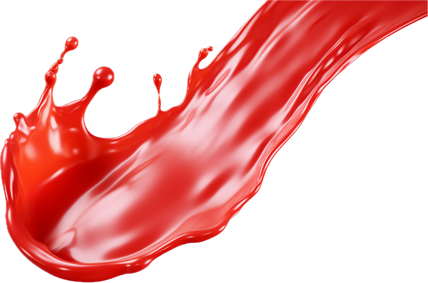 AI generated red ketchup splash png