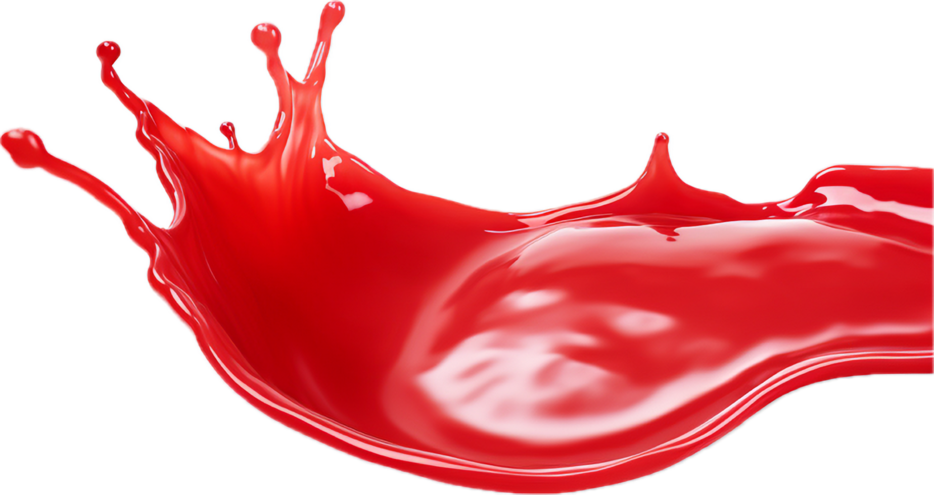 ai generado rojo salsa de tomate chapoteo png