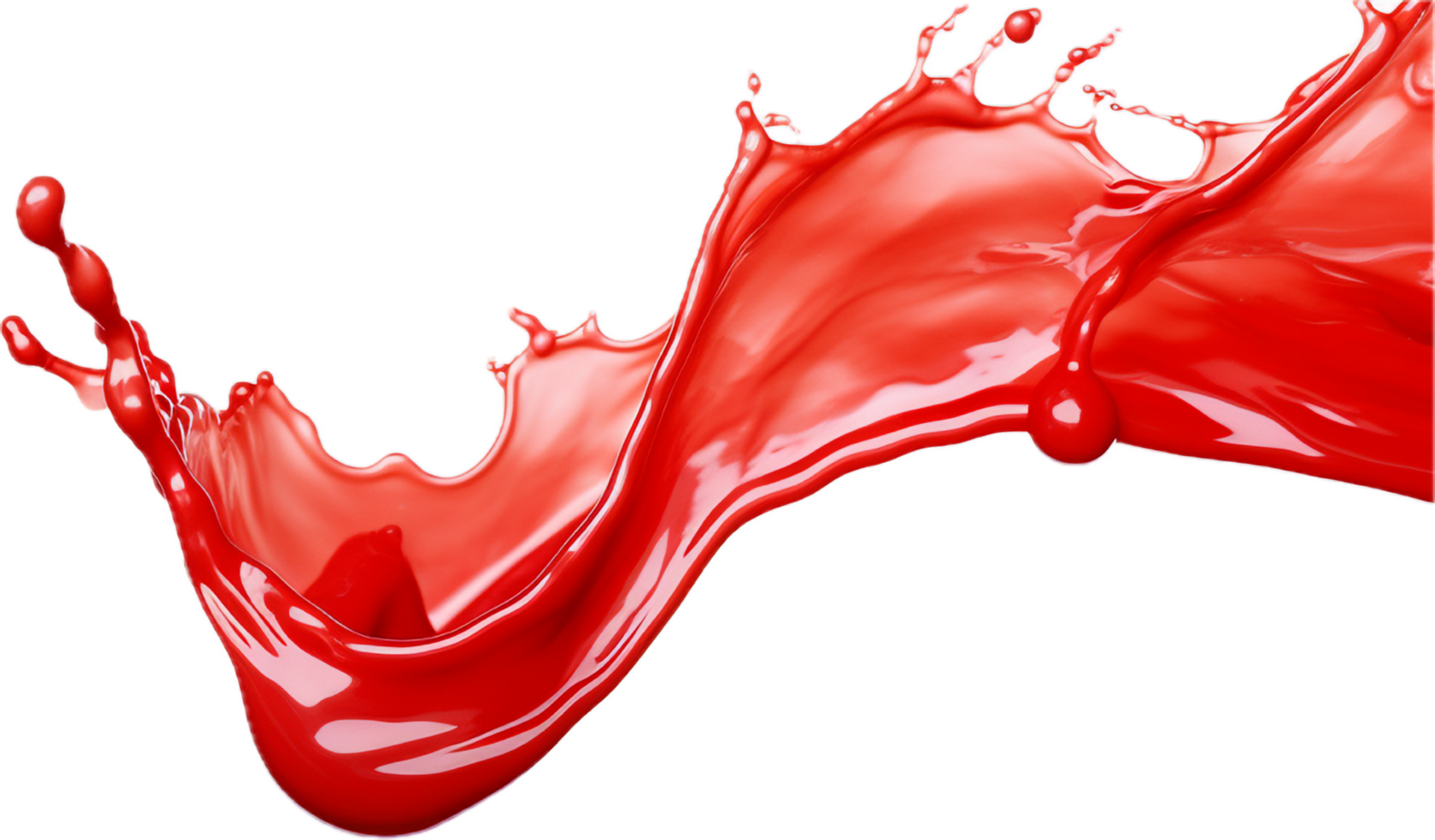 AI generated red ketchup splash png