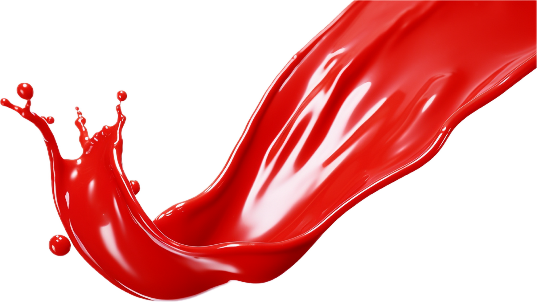 AI generated red ketchup splash png