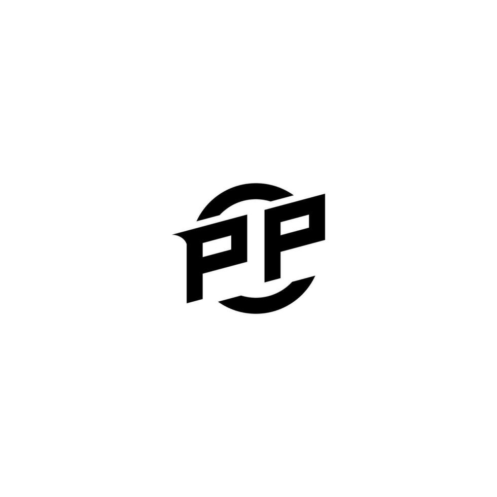 PP Premium esport logo design Initials vector