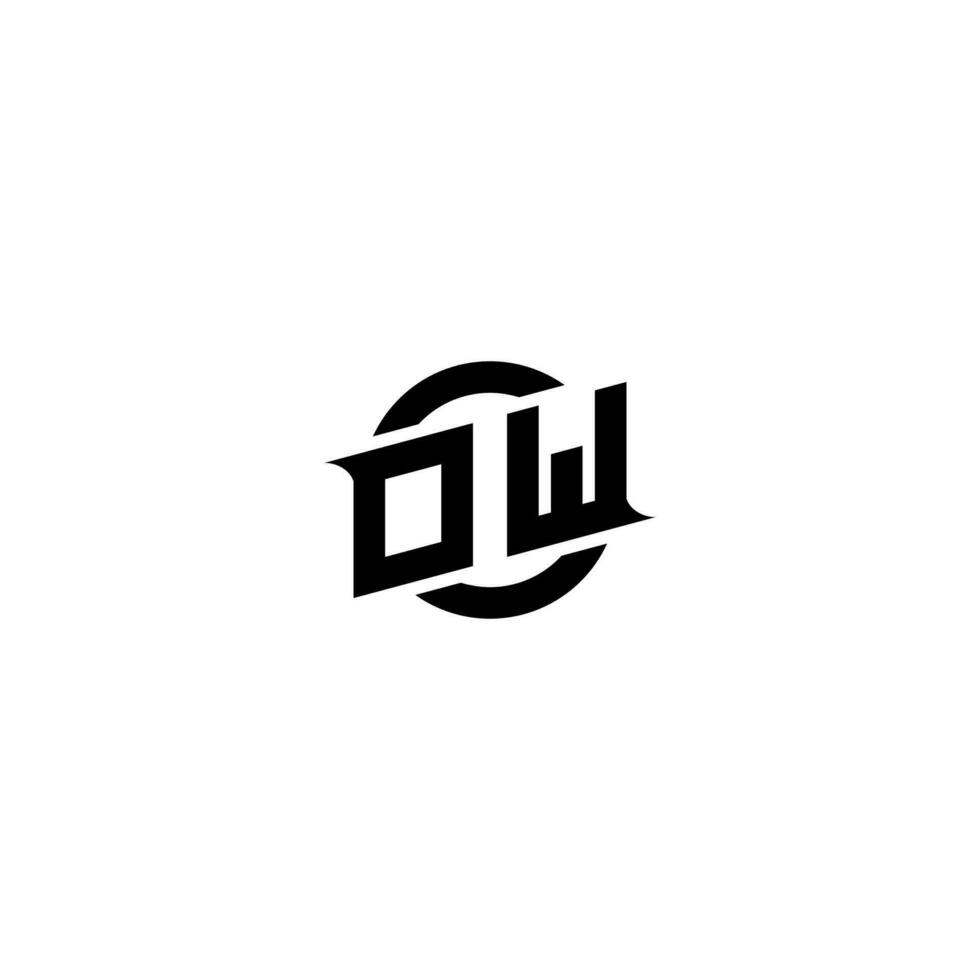 OW Premium esport logo design Initials vector
