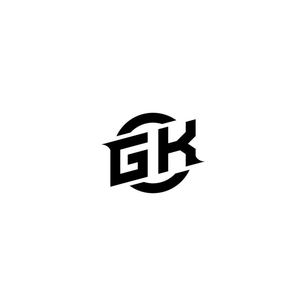 GK Premium esport logo design Initials vector