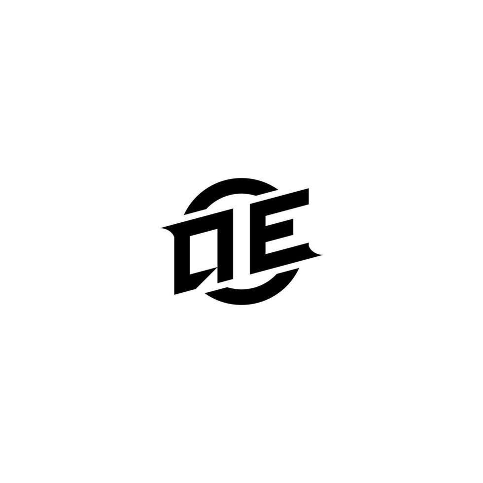 QE Premium esport logo design Initials vector
