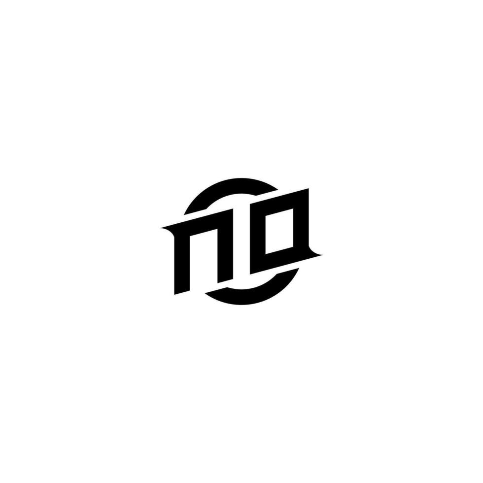 NO Premium esport logo design Initials vector