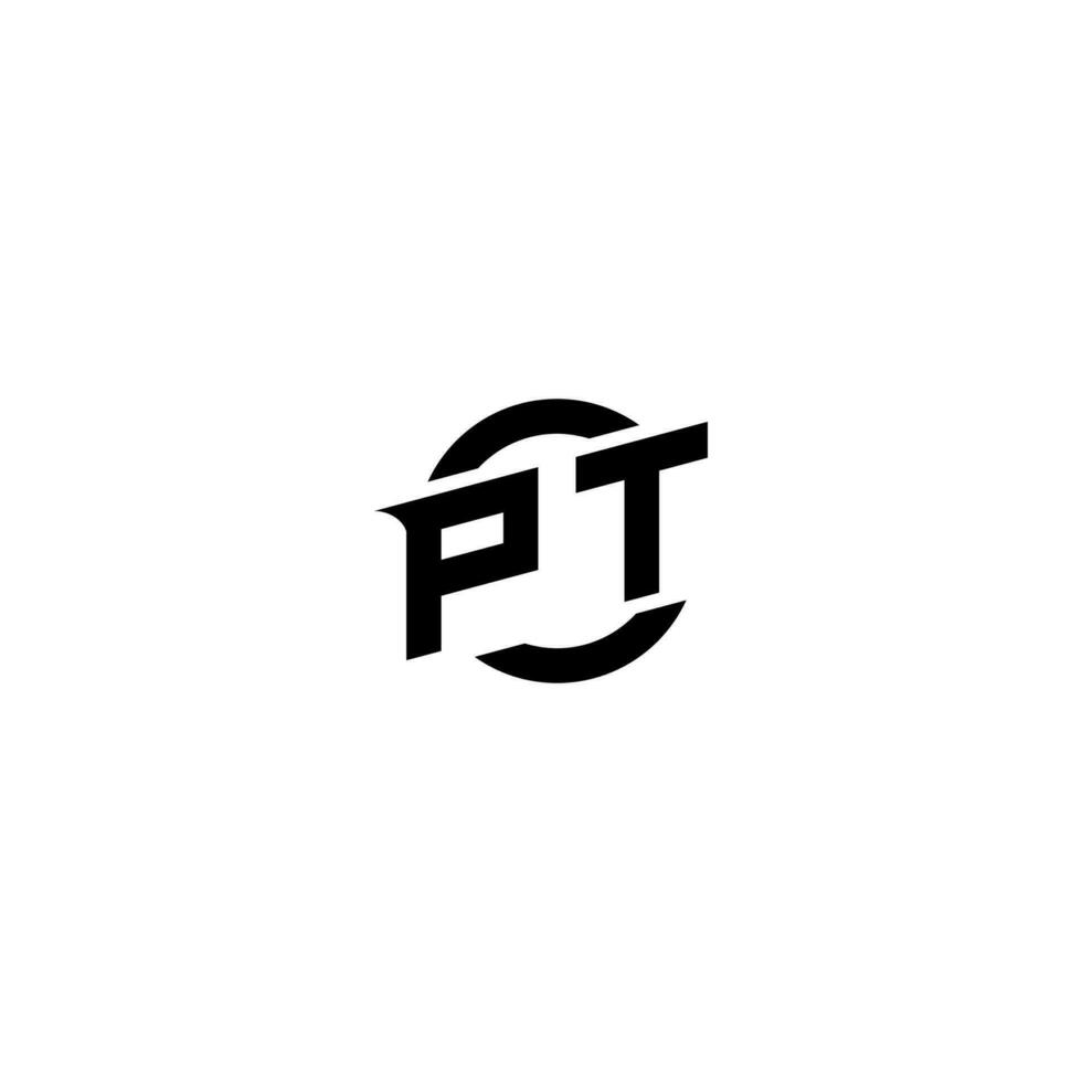 PT Premium esport logo design Initials vector