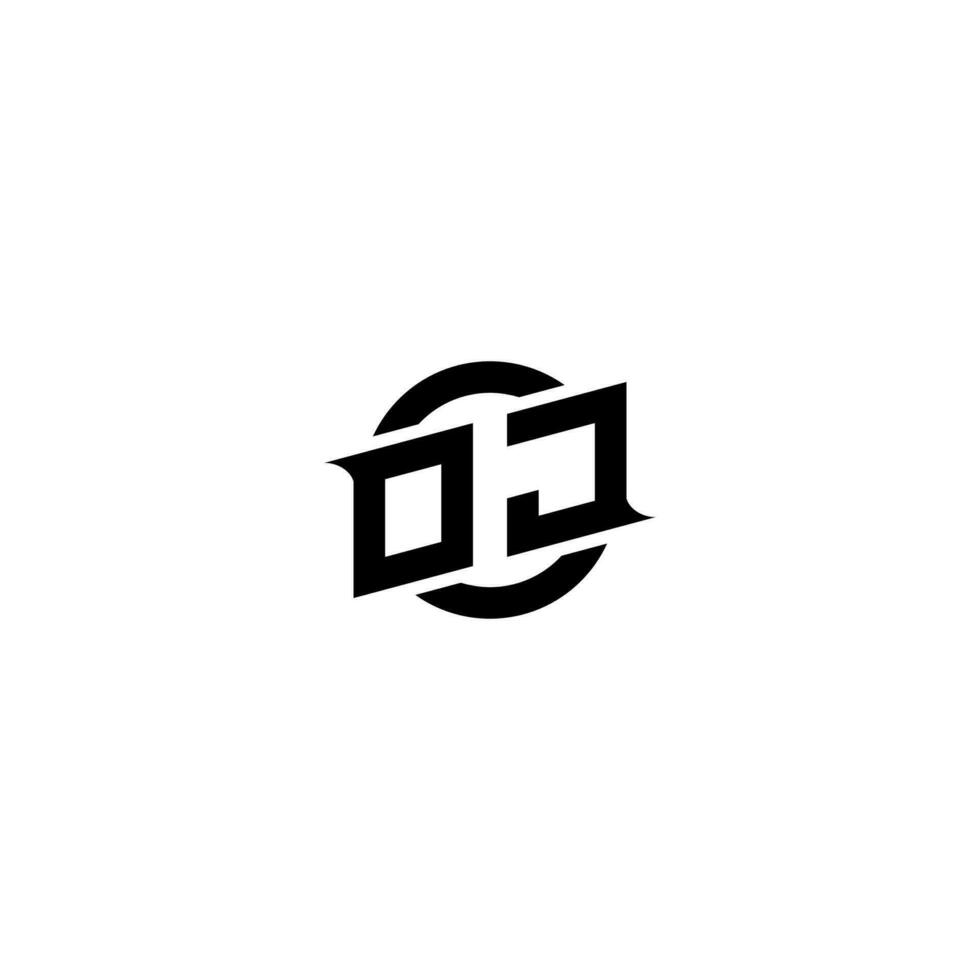OJ Premium esport logo design Initials vector