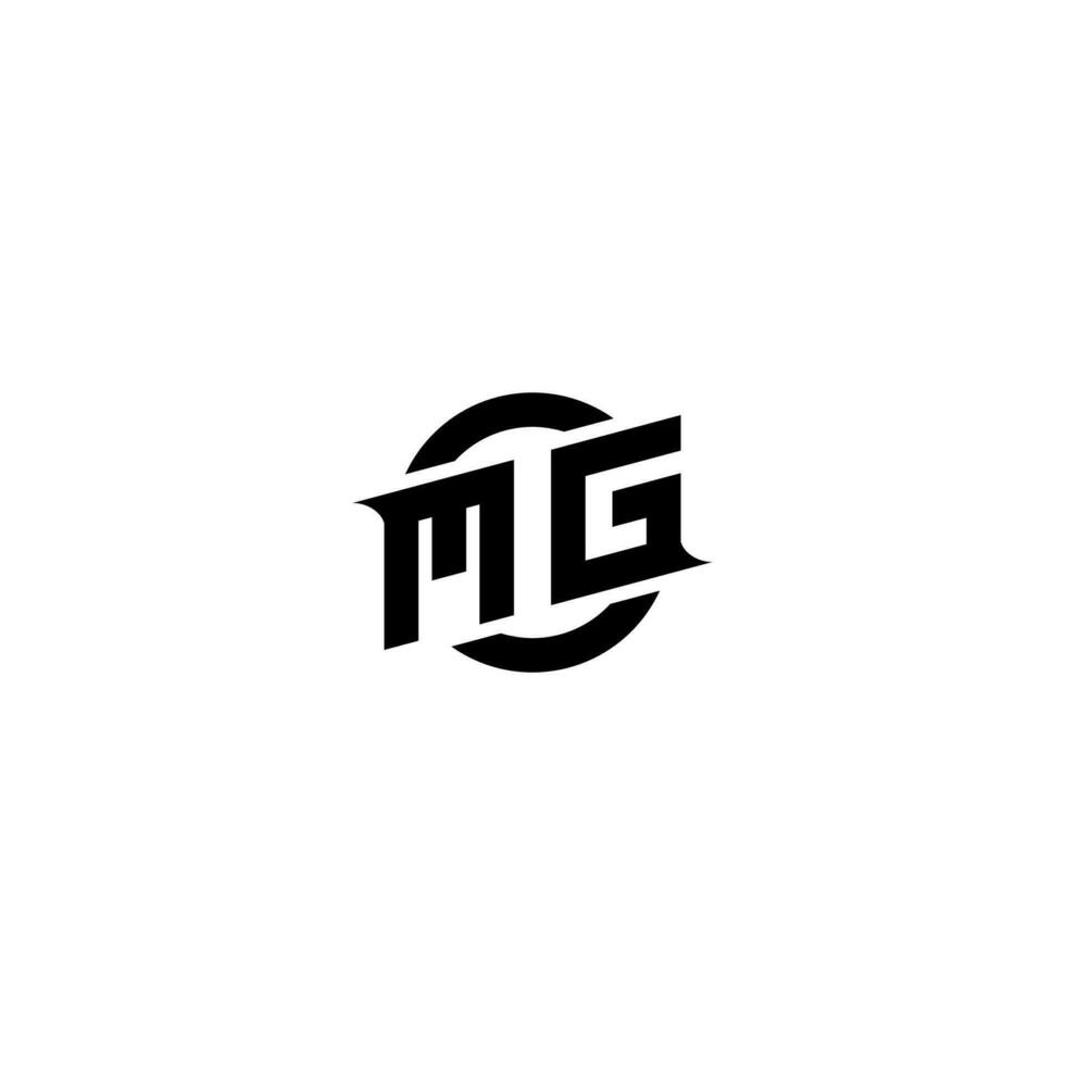 MG Premium esport logo design Initials vector
