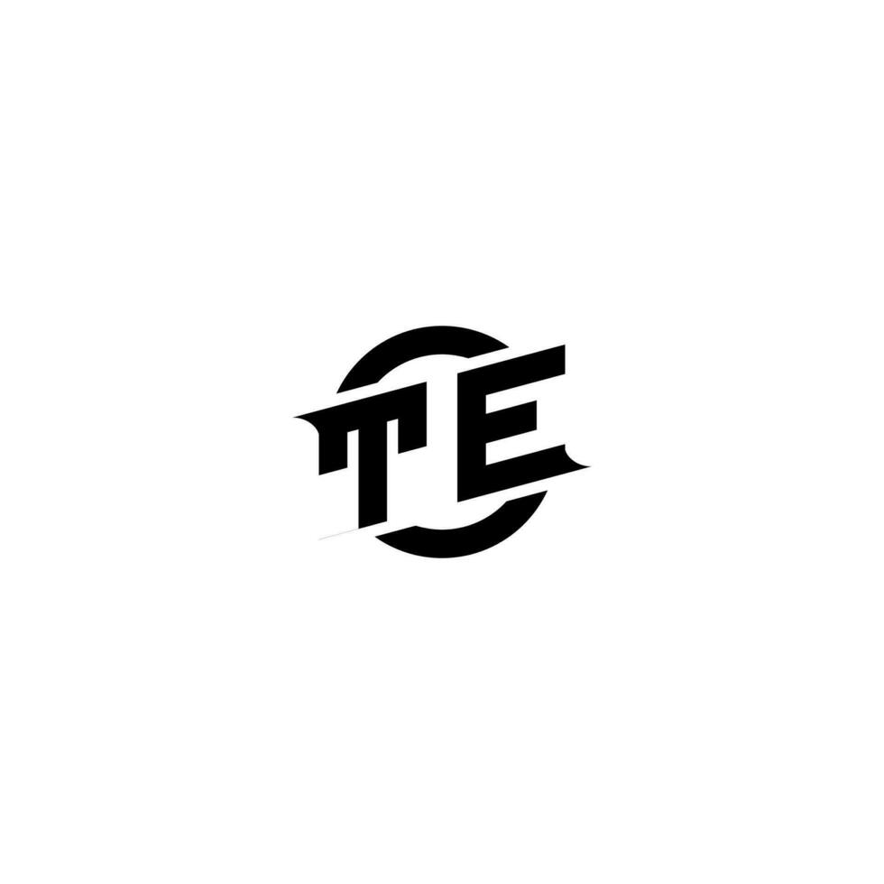 TE Premium esport logo design Initials vector