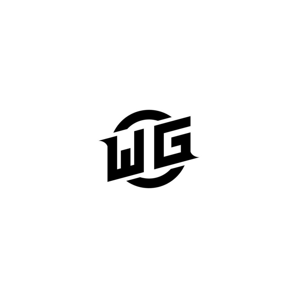 WG Premium esport logo design Initials vector