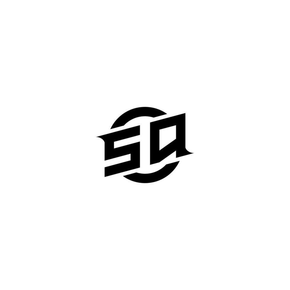 SQ Premium esport logo design Initials vector