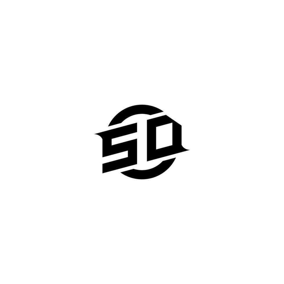 SD Premium esport logo design Initials vector