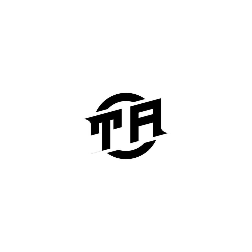 TA Premium esport logo design Initials vector