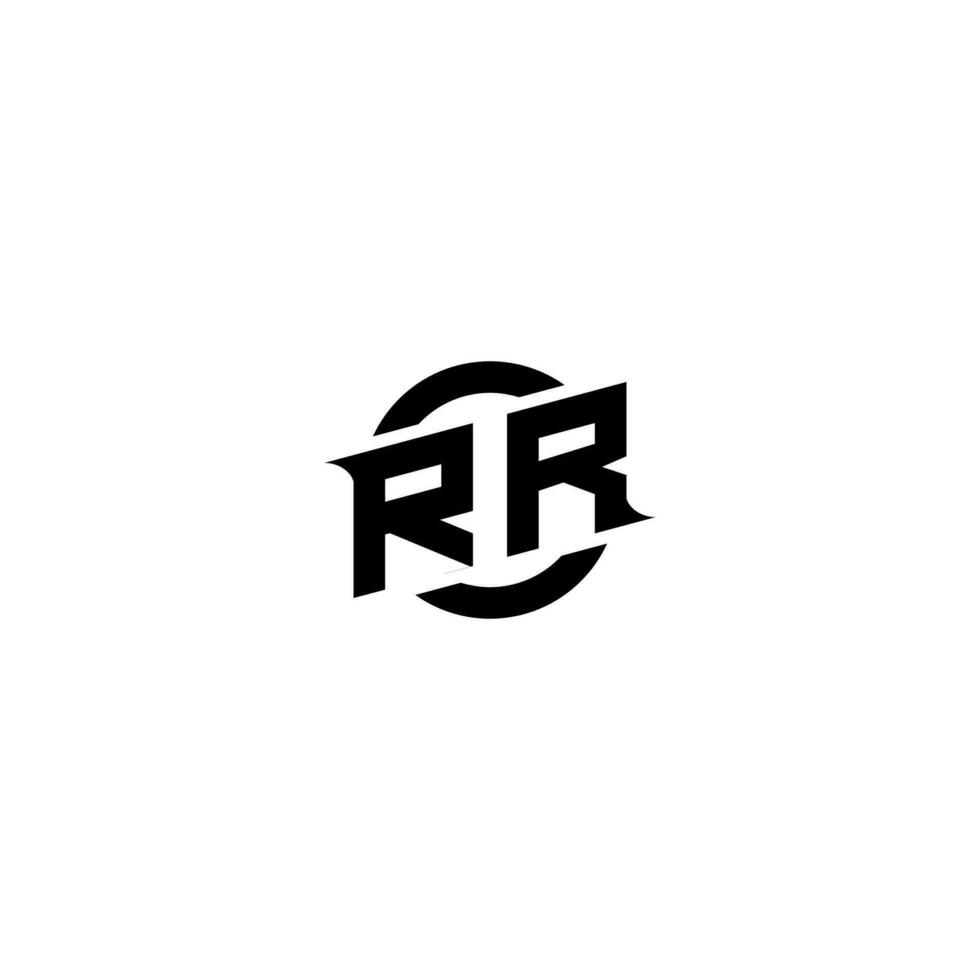 RR Premium esport logo design Initials vector