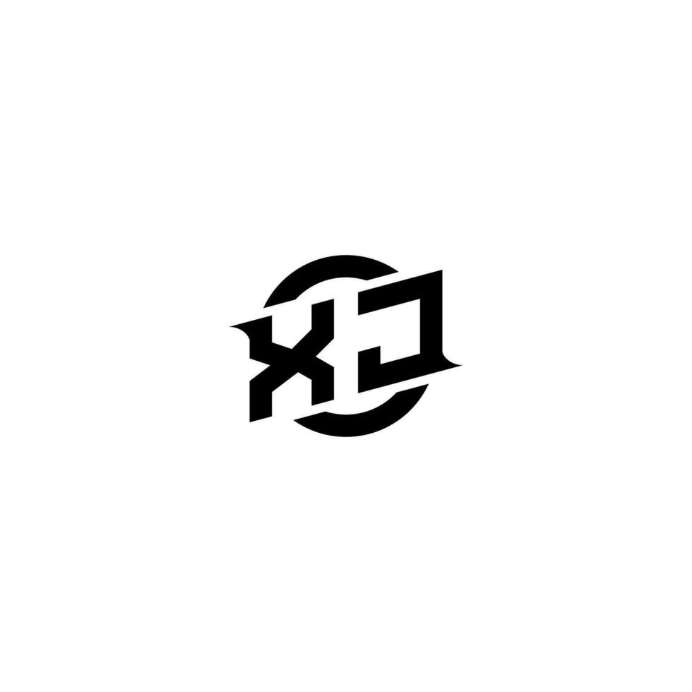 XJ Premium esport logo design Initials vector
