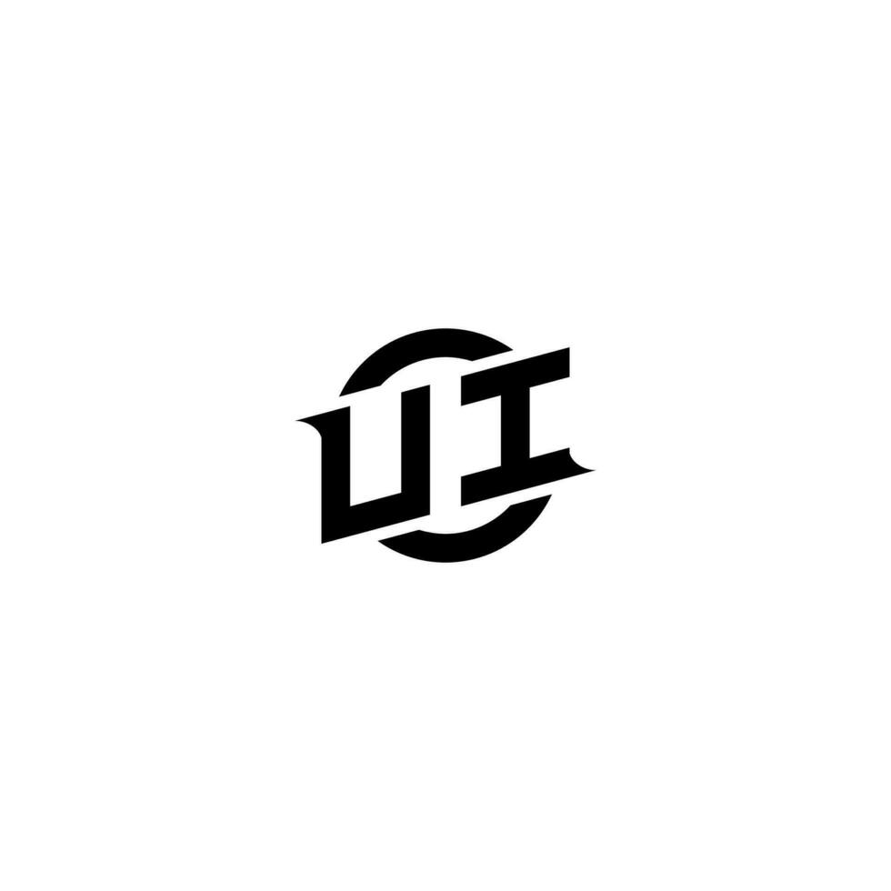 UI Premium esport logo design Initials vector
