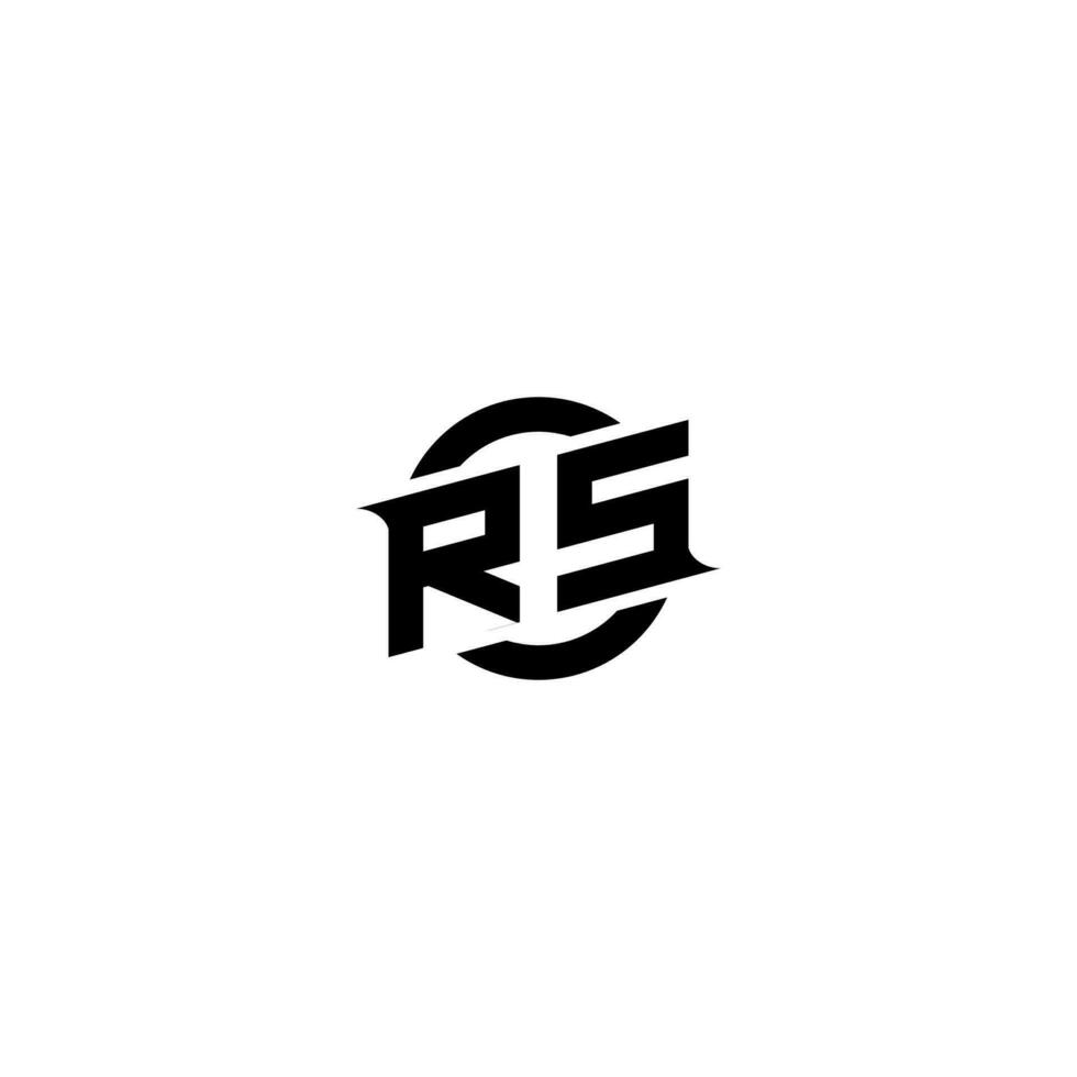 RS Premium esport logo design Initials vector