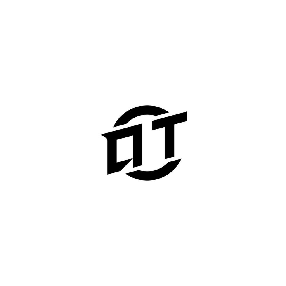 QT Premium esport logo design Initials vector