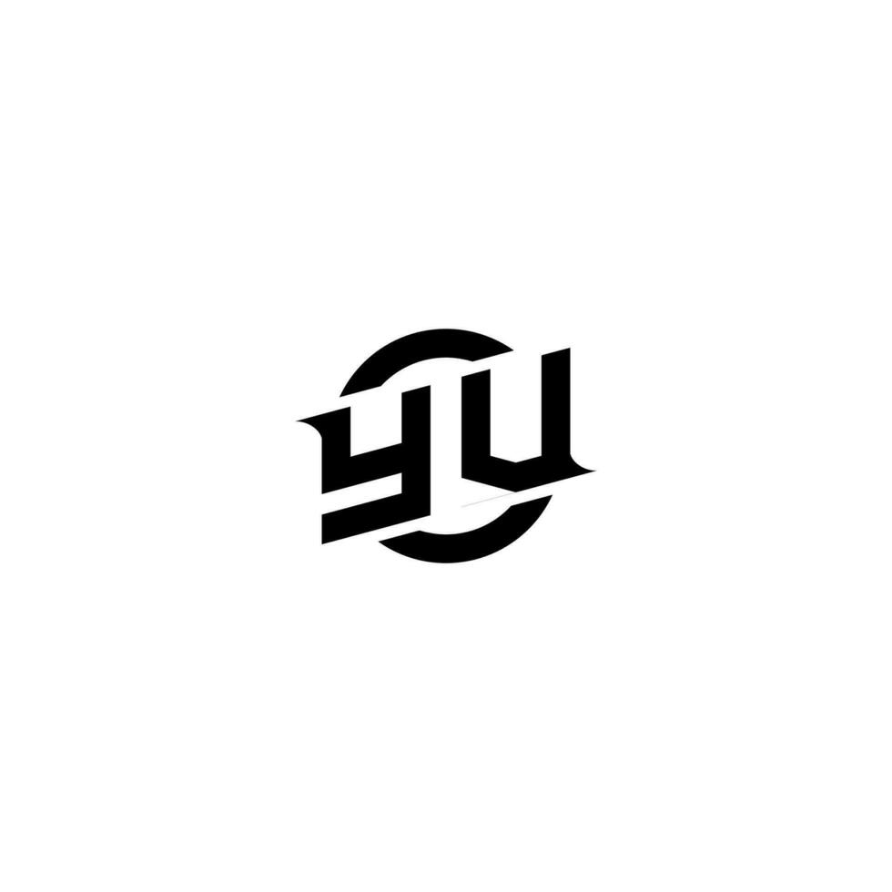 YV Premium esport logo design Initials vector