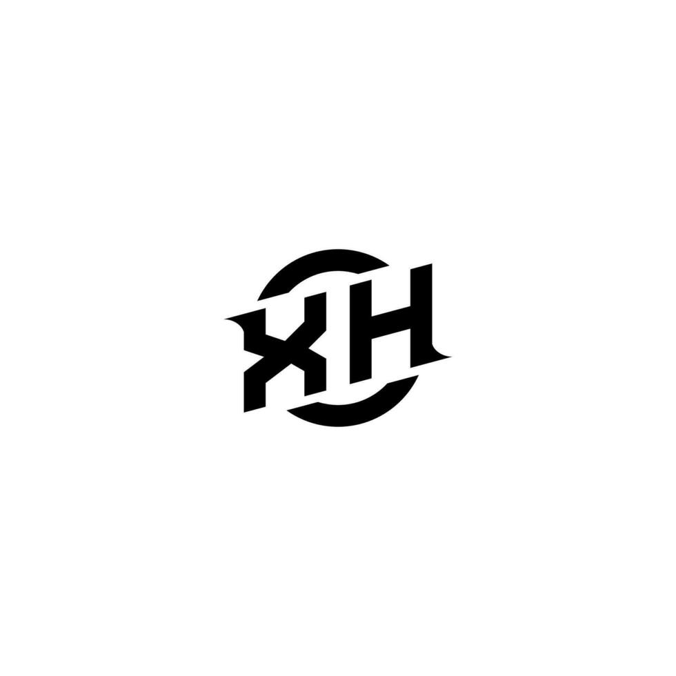 xh prima deporte logo diseño iniciales vector