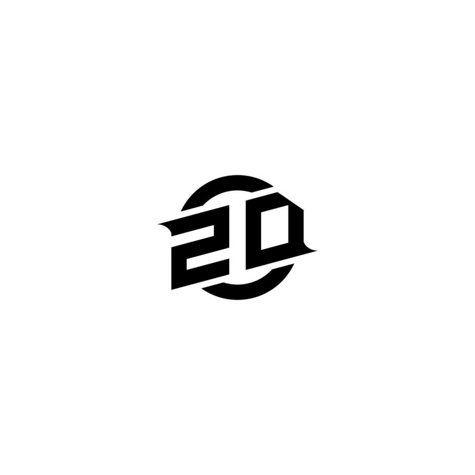 ZD Premium esport logo design Initials vector