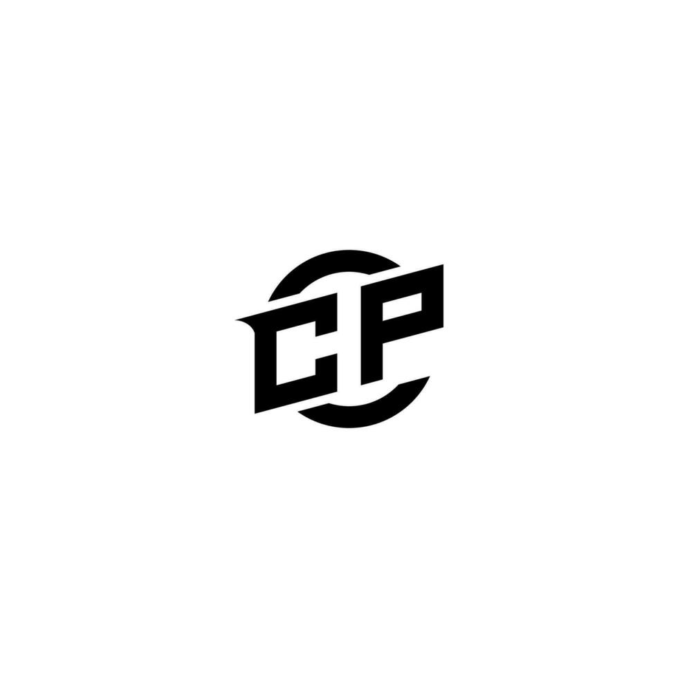 CP Premium esport logo design Initials vector