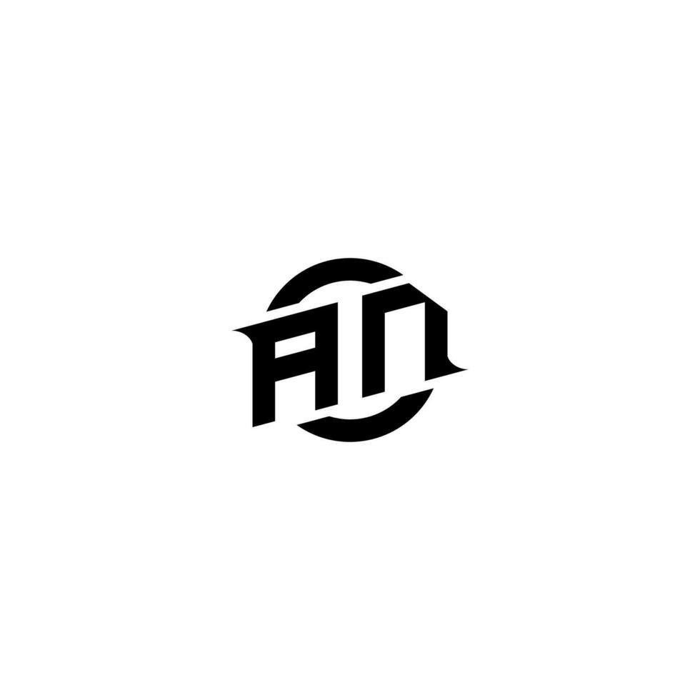 AN Premium esport logo design Initials vector