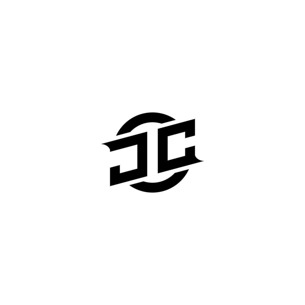 JC Premium esport logo design Initials vector