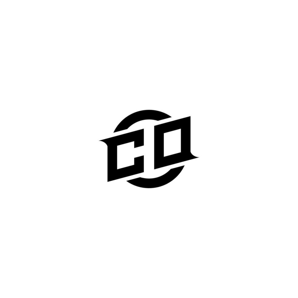 CO Premium esport logo design Initials vector