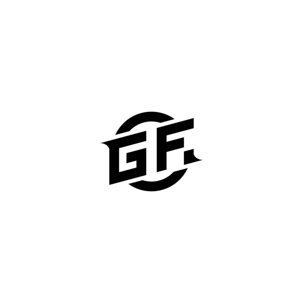 GF Premium esport logo design Initials vector