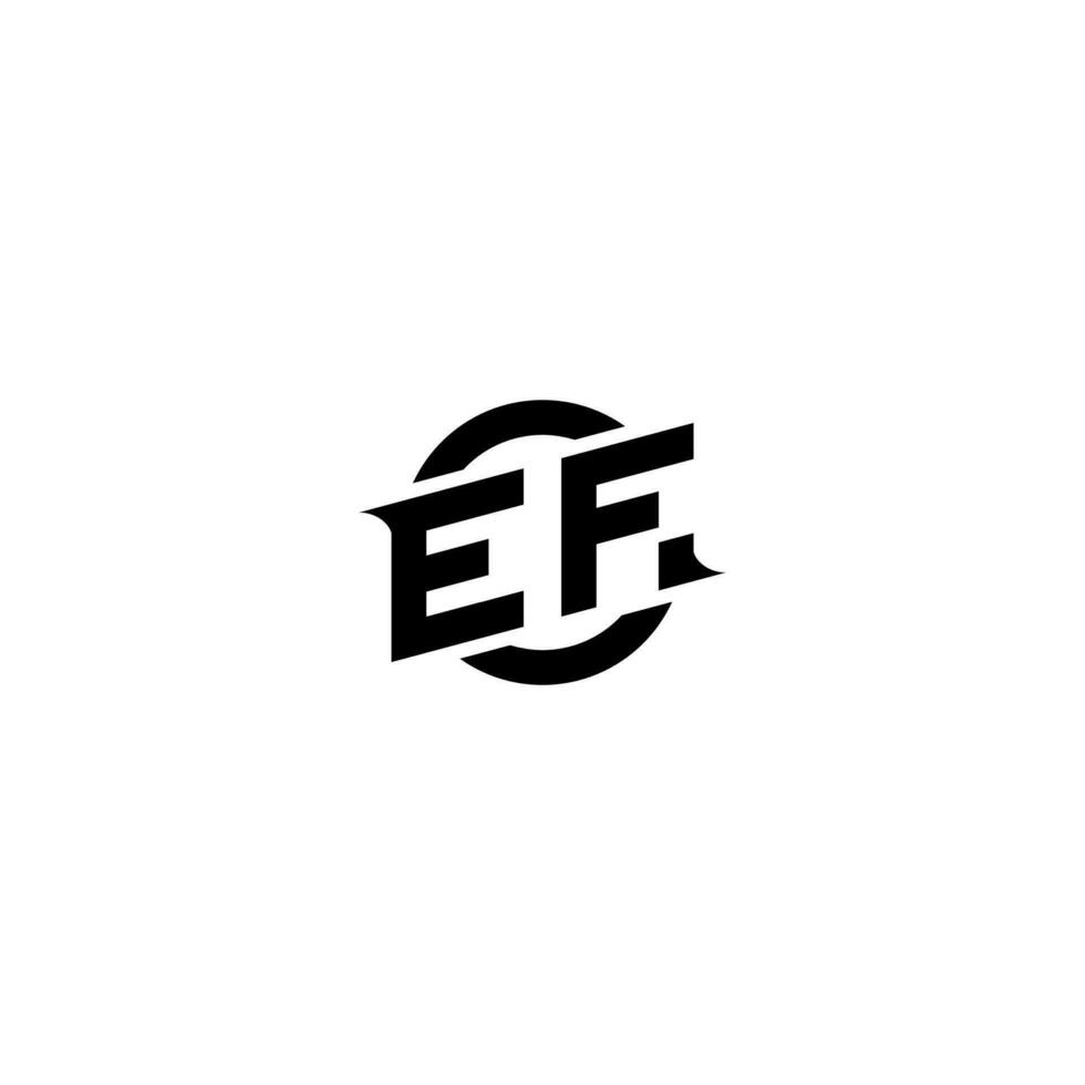 EF Premium esport logo design Initials vector