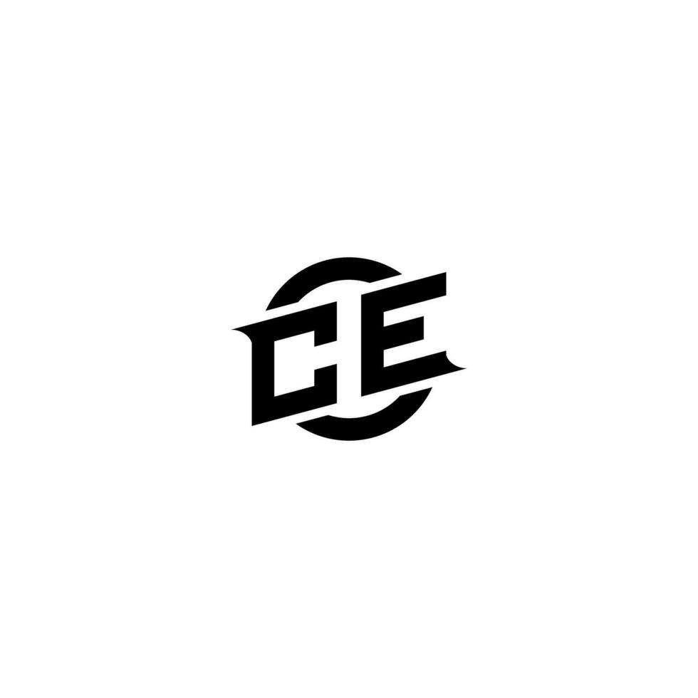 CE Premium esport logo design Initials vector