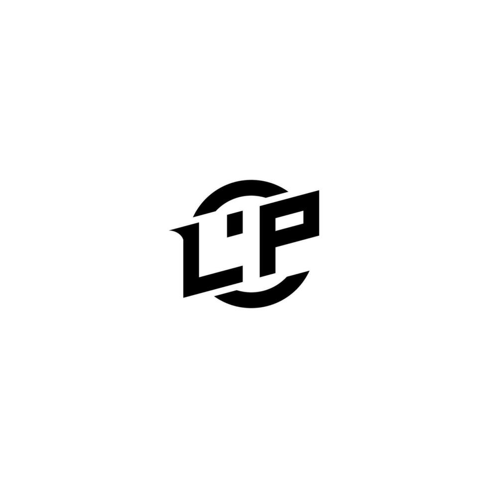 LP Premium esport logo design Initials vector