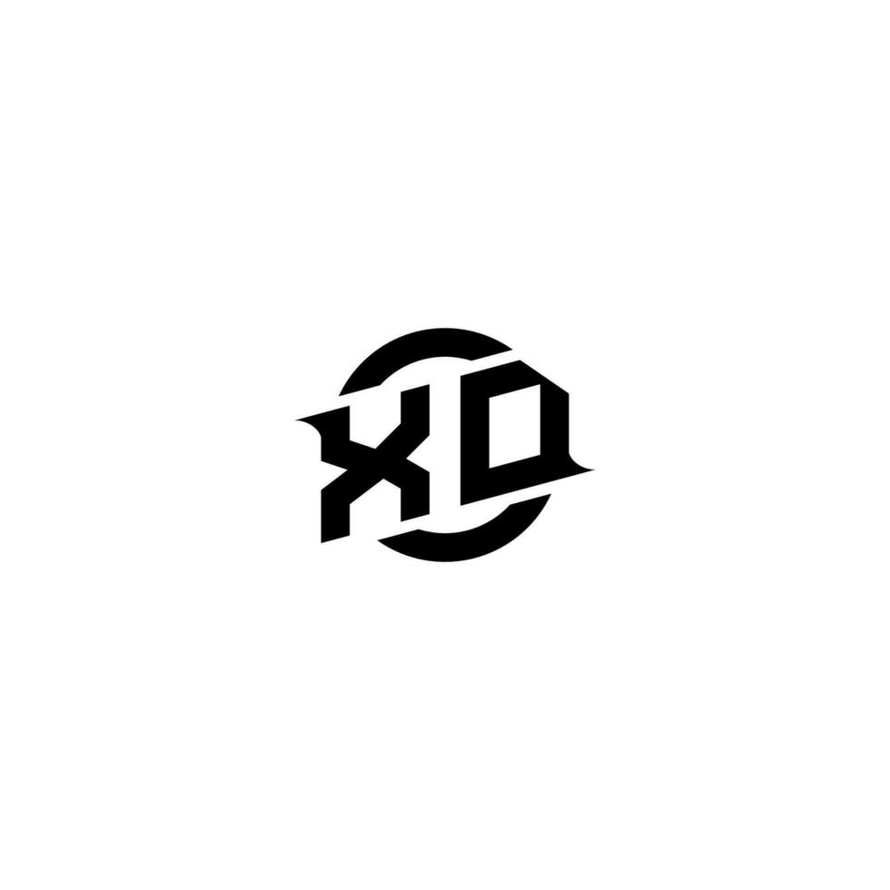 XD Premium esport logo design Initials vector