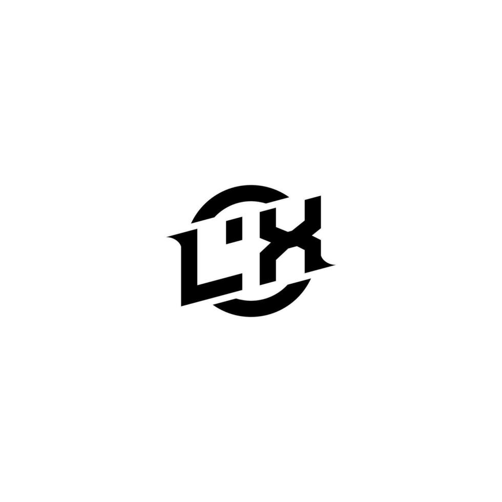 LX Premium esport logo design Initials vector