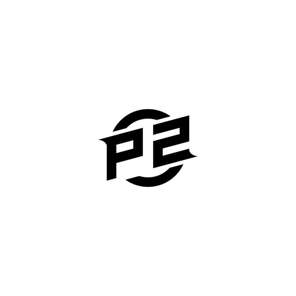 PZ Premium esport logo design Initials vector