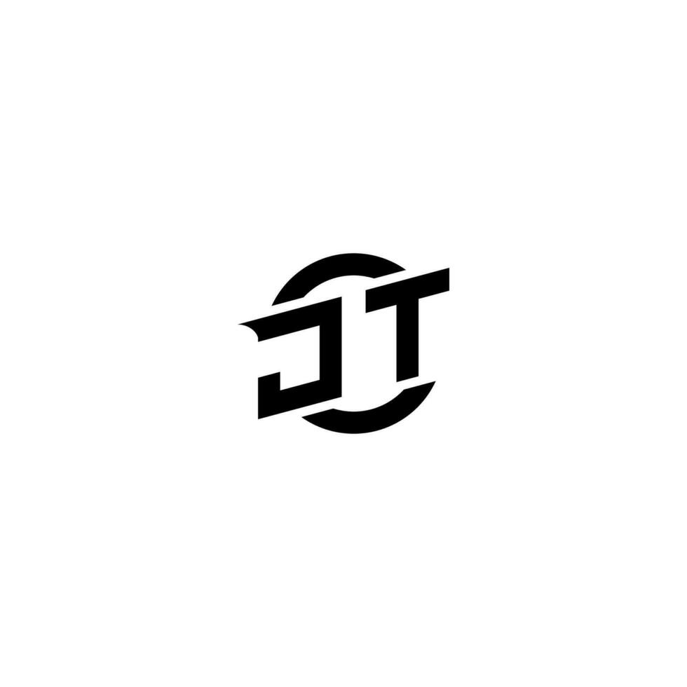 JT Premium esport logo design Initials vector